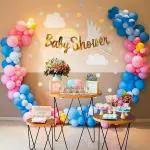 SpecialYou baby shower decoration items set with Pink and blue balloons- 43 Items