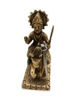 RHYTHM ENTERPRISE Large - Hindu Lord RAMAPIR Statue Figurine - Brass - RAMDEV PIR RANUJA (228)