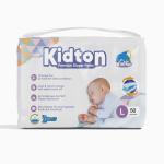 BANAT ( KIDTON ) baby Pants, Large (L) Size Baby Diaper Pants, 9 - 14 kg, Combo Pack of 3, 50 count Per Pack, 150 count, with Bubble Bed Technology for comfort