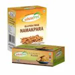 Wheafree Gluten Free Namkeen Combo - Namakpara 400g + Mathi 300g | Delicious, Ready to Eat Indian Snacks | Tasty Crispy & Crunchy Savory Snacks | Tangy & Spicy Flavour | Best Snacks for Tea/Coffee