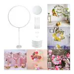 Party Propz White Acrylic Ring Balloon Stand For Decoration
