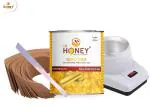 DR HONEY hair removal gold wax strip and heater all skin wax for full body good for your skin 601.
