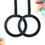 YIXTY Plastic Gymnastic Rings Pull Up Hanging Rings with Heavy Duty Adjustable Straps Pilates Ring