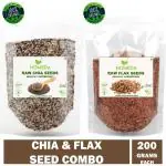 Homeda Chia and Flax Seeds Combo (200g each - 400g) for Weight Loss | Chiya, Chea, Alsi, Tisi, Flaxseed, Flex