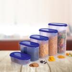 Lakkad International Blue Plastic Storage Container (Set of 5)