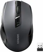 UGREEN 90545 Wireless Ergonomic 5-Level 4000 DPI 6 Buttons 2.4Ghz USB Cordless Silent Mouse