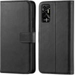 Slugabed Flip Cover Back Case for Tecno Pova 2 | Leather Finish | Inbuilt Stand & Pockets | Wallet Style Flip Back Case Cover for Tecno Pova 2 (Black)
