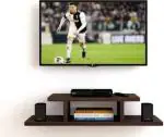 AR SABRI SHOPEE Arif Rao Shopee Arif Rao Brown Engineered Wood Wall Tv Set Up Box And Wifi Stand Wall Hanging Storage Shelf And Cabinet And Rack