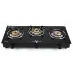 Blue Eagle 3 Burner Auto Ignition with Toughened Glass Cooktop Color-Black