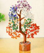 Seven Chakra Gemstone Crystal Tree - - Feng Shui Bonsai Money Healing Crystals Chakras Reiki tones Good Luck Home Decoration Tree