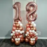 SPECIALYOU.IN 18th happy birthday decoration items with number 18 Rose Gold Foil Balloons & Gold Chrome, Rose gold & white Balloons, anniversary decoration items, party decorations items- 48 pcs