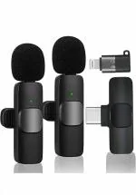 D & Y-3 in 1 K8 Wireless Microphone, Digital Mini Portable Recording Clip Mic with Receiver for All