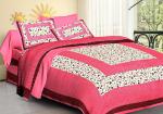 KANDY SHOP Jaipuri Printed Cotton Double Bedsheet (151TC) with 2 Pillow Cover