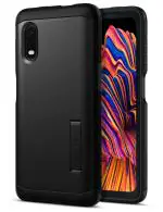 Spigen Black Polycarbonate Tough Armor Back Cover Case For Galaxy Xcover Pro