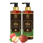 MaatiNaturals Detox Apple Cider Vinegar Shampoo Reduce Split Ends &Hair Fall Control that nourishes your hair silkiness|Enriched with 5 natural extract&Vitamin-E all-natural ingredient(Pack of 2(200+200)ML)