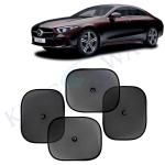 Kingsway Car Curtain Sticky Sun Shade Universal Use for Mercedes Benz CLS, 2019 Onwards Model, Color : Black, Mesh, Pack of 4 Piece Car Sun Shades Blinds Cover