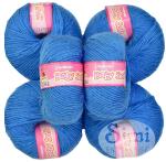 Simi Enterprise Airforce Blue Acrylic Wool Airforce Baby Wool 4 Ply Wool Ball Hand Knitting Wool, Art Craft Soft Fingering Crochet Hook Yarn-Art-Hf (Pack Of 10)