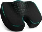 Fazista Memory Foam Coccyx Seat Cushion for Tailbone, Sciatica, Lower Back Pain Relief Back / Lumbar Support (Black)