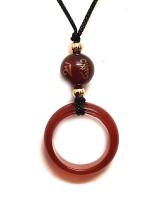 Astroghar Tibetan Buddhist Auspicious Om Mani Padme Hum Mantra Red Pendant For Men And Women