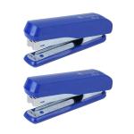 Kangaro Desk Essentials HD-45 All Metal Stapler| Sturdy & Durable | Suitable for 30 Sheets | Perfect for Home, School & Office | Pack of 2 | Color - Dark Blue