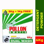 Pollon Detergent Powder Exclusively Tailored For Front Load Washing Machine 5Kg+1 kg Free (6kg)