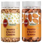 RED CLIFF Roasted & Salted Almonds & Cashew Nuts Dry Fruits | Combo Pack Of 2 | (Cashew & Almonds | 250gx2 |)