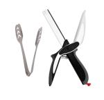 Urban Buy Stainless Steel Momo Tong with Stainless Steel Sharp Blades Claver Cutter and Multicolour, Pack of 2