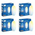 PHILIPS Full Glow 15-watt Round LED Surface Downlighter | 3 Colors in 1 Rimless LED Downlighter | LED Ceiling Light for Home and Hall | Color: Tunable White, Pack of 4