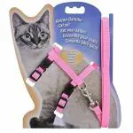 THE DDS STORE Cat Harness Collar with Leash Escape Proof Pink