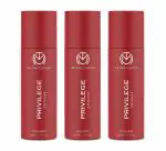 The Man Company Privilege Intense Deodorant for Men| Premium Body Spray | Long-Lasting Fragrance | Perfect Deo For Everyday Use | Gift for Husband, Boyfriend - 40ml*3