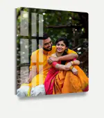 Royal Handicraft Personalized/Customised Clear Acrylic Wall Mount Frameless Photo Frame - Ideal for Birthdays, Valentine's Day, and Anniversaries (10x14 inch)