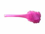 Vararo Pink Plastic Long Handle Body Bathing Loofah
