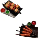 GIFTINGURU Paneer Tikka & Seekh Kabab Magnet - Tasty Food Magnet