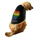 Ruse Dog LGBTQ Printed Full Sleeve Streetwear T-Shirt, Black, Peal Blue Static Medium