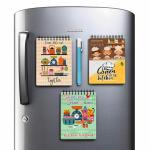 Deep Prints Paper Magnetic Refrigerator Memo Pad, Fridge Magnet Notepad - Set of 3 Note pad Size 6 x 4 inches
