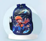 Treza Jumping BoBoiBoy Cartoon Printed School bag for Kids | Comfortable School Bag | Colour - Dark Blue
