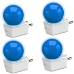 SYSKA Avastar NLP 0.5W B22 Base Plug & Play LED Bulb for Night Lamp,Hall,Blacony,Decoration (Pack of 4) (Blue Color)