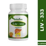 Liv 333 Capsules by Rajasthan Aushdhalaya for Natural Liver Health Care | Helps in the Liver cells detox and rejuvenation - 60 pcs