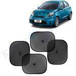 Kingsway Car Curtain Sticky Sun Shade Universal Use for Nissan Micra Active, 2010 Onwards Model, Color : Black, Mesh, Pack of 4 Piece Car Sun Shades Blinds Cover