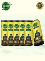 Earth Green Choice Drawstring Garbage Bags, small 17x19 inches, Pack of 6 rolls (180 pieces)