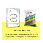 Kadam Skin Friendly Tie Dye Colour, Pastel Yellow 50G, Tie Dye Up To 20 T-Shirts, Cold Water Dyes, Fabric Dye Colors Pastel Yellow Tie Dye Color
