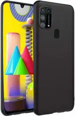 BINTAGE Back Cover for Samsung Galaxy M21 - SM-M215F (Black, Dual Protection, Pack of: 1)
