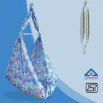 NHR New Born Baby Cotton Hanging Cradle Bed Bedding Set Swing with Mosquito Net and Spring for Baby