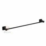 GOSAI Stainless Steel Matt Black Finish Premium Bathroom Accessories Pyramid Bathroom Towel Rod | Towel Bar | Towel Holder | Towel Stand for Bathroom (24 inch)