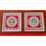Buag Mushroom Kumaoni Lady Aipan Frame/ Kumaoni Men Aipan Frame