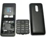 Imbi Nokia 107 Dual Sim Black Plastic Replacement Full Body Front Back And Middle Frame Full Panel