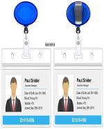 Shining Zon Single Side PVC Card Holder Badge Transparent for School Institute Office use for Vertical Yoyo Clip - Pack of 3