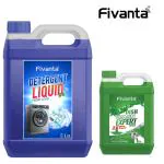 Fivanta Front Load Liquid Detergent 5L With Multipurpose Cleaners Gel 1L(Neam 1L + Front Detergent Liquid 5L)