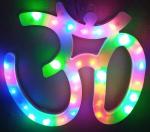 LIGHTINGKART OM Wall Hanging with LED Plastic Light for Home OM Symbol By LightingKart with Multicolor Led Light made in Indian