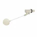 ENNIUS Ball Cock Set PTMT with Aluminum Rod and Ball, Durable Water Float Ballcock Valve for Flush Tank, Toilet Accessory for Home (Ivory, 15 mm) (Pack of 1)